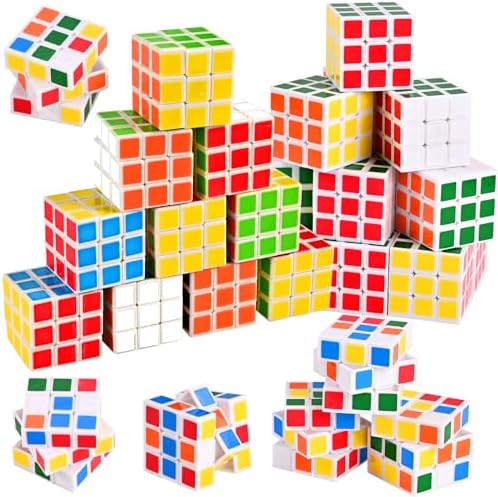 GOLDGE 24 Mini Cube Puzzles, 1.18in 3x3 Magic Cube Set by GOLDGE