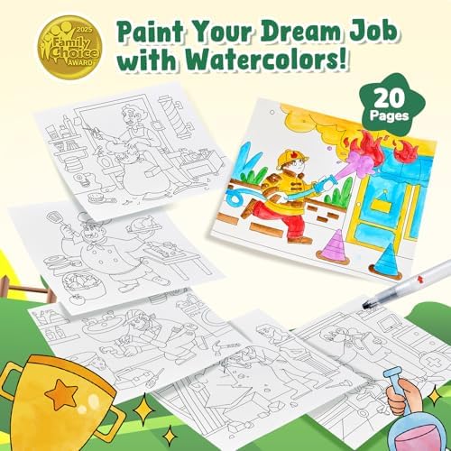 JoyCat Paint with Water Coloring Books for Toddlers (Occupations) - Image 2