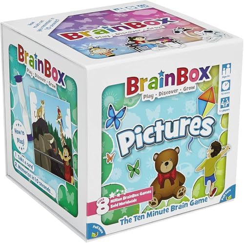 BrainBox Pictures Card Game - Memory & Observation Game, Educational Global Adventure, Family-Friendly Trivia Game for Kids & Adults, Ages 8+, 1+ Players, 10 Min Playtime, Made by Green Board Games by BrainBox