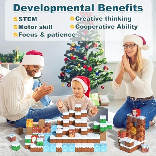 Magnetic Blocks Kids Toys for Boys and Girls 3-5 5-7 Year Old, STEM Magnet Building Cubes for Toddler, Sensory Montessori Educational Toy for Children Development and Creativity - Image 7