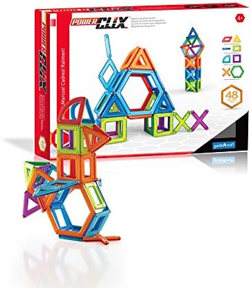 Guidecraft PowerClix Frames Magnetic Building Toys Set - 48 Piece, Stem Skills Development Toy by Unknown