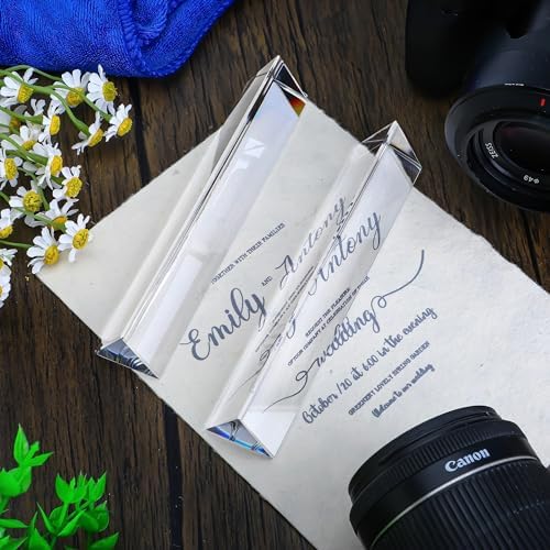 4pcs 6 inch Clear Optical Lens Glass Triangular Prism for Photography - Image 4