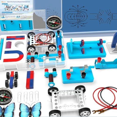 Magnets for Kids Science Kit, STEM Physics Experiment School Lab Tools by Burnur
