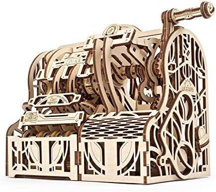 UGEARS 3D Puzzles Wooden Box - DIY Cash Register with Money Box - Exclusive Wooden Model Kits for Adults to Build - Vintage Wooden Mechanical Models - Self Assembly Woodcraft Construction Kits - Image 2