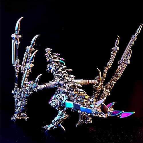 3D Steampunk Mechanical Metal Puzzle Kit: DIY Intelligential Dragon Model - 3D Jigsaw Assembly Kit, Handmade Craft Collection for Adults, Teens, Boys, and Girls(1390+Piece) - Image 5