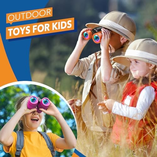3-8 Year Old Boy Girl Toys: LET'S GO! Shockproof Binoculars for Kids Bird Watching 3 4 5 6 7 Year Old Boys Girls Outdoor Travel Toy for Kid Ages 4-7 Toddler Toy Binoculars Christmas Stocking Stuffers - Image 3