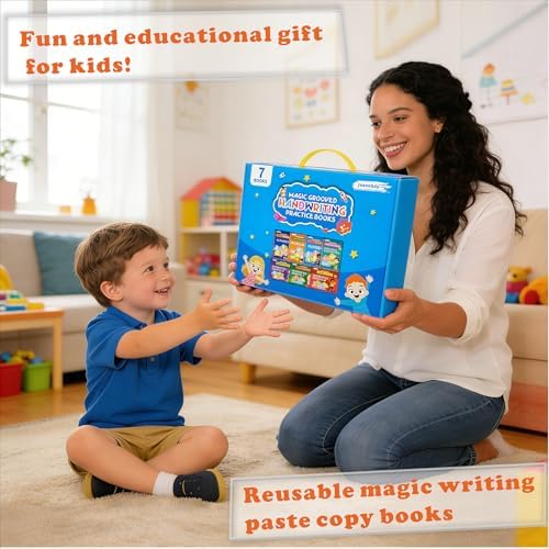 3D Magic Grooved Writing Practice for Kids - Reusable Handwriting Workbooks for Kids Ages 3-5 5-7, Preschool Learning Activities Tracing Books with Disappearing Ink, Easter Toys Gifts for Boys & Girls - Image 6