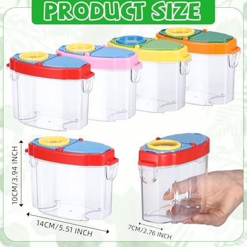 Halloscume 4 Pcs Bug Catcher for Kids Collector Toy Bug Habitat with Magnified Viewer, Insect Habitat, Outdoor Toys, Insect Box Magnifying Tools & Carry Strap - Educational Outdoor Adventure Gift - Image 2
