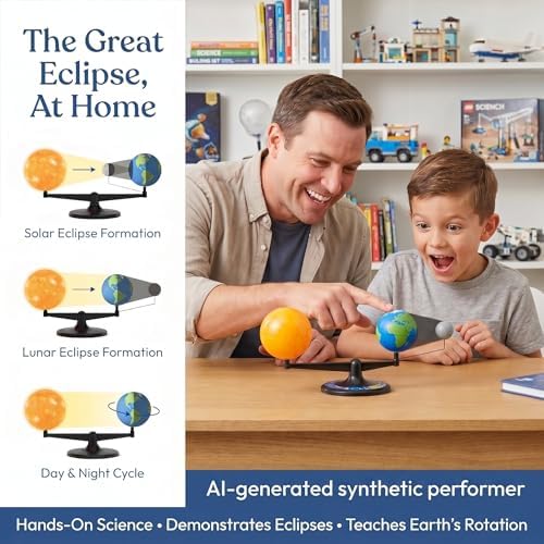 Alipis Sun Earth Moon Orbital Model Educational Astronomy Teaching Aid Solar System Model for School Home Science - Image 2