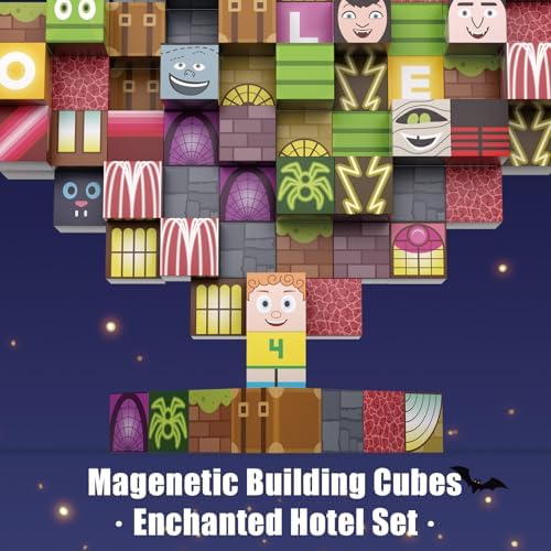 Magnetic Blocks -198PCS Enchanted Hotel Magnetic Building Cubes,Educational Sensory Stacking Kit & STEM Learning Play,Christmas Birthday Creative Gifts for Kids Boys Girls Ages 4 5 6 7 8 10+ Years Old - Image 6