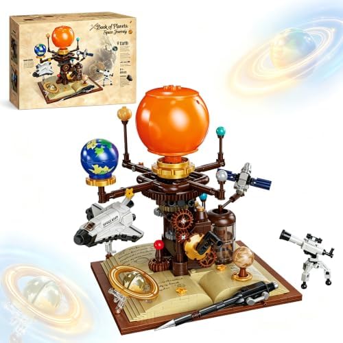 672Pcs Spinning Solar System Building Block Set, Rotating Planet Model Kit by Unknown