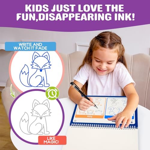 Magic Grooved Writing Practice for Kids Ages 3-8 – Large 11.2"x7.5" Reusable Handwriting Workbook (5 Books) – Preschool Learning Activities, Kindergarten Educational Tracing Toys for Boys & Girls - Image 4
