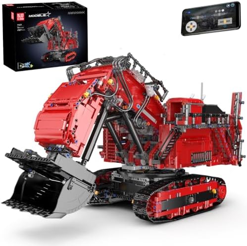 Mould King 17071 RC Excavator Building Set for Adults, 4767 Pieces Truck Construction Vehicle Model, APP Remote Control Truck with Engines, STEM Engineering Toys by MouldKing