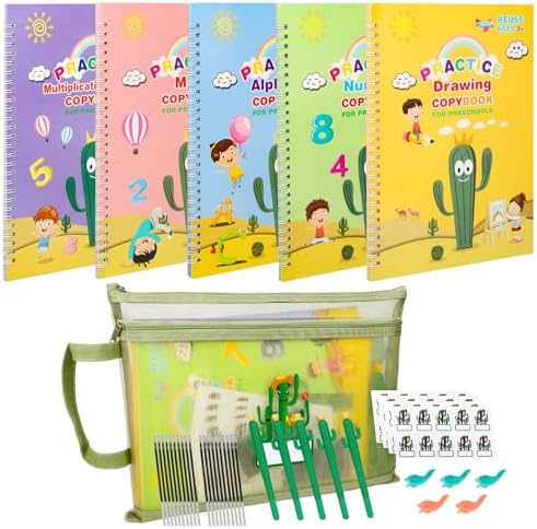 LUCKFUTURE Large Grooved Writing Practice Books for Kids 3-8 by LUCKFUTURE