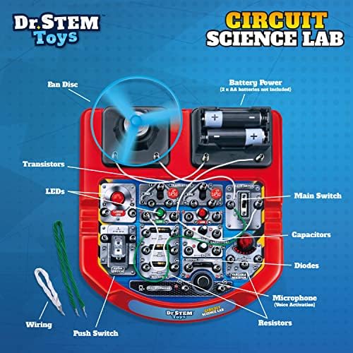 Dr. STEM Toys Circuit Board for Kids | Fun Educational Science Kit with Real Wires, LED Lights & a Fan that Actually Flies | Includes 18 Cool Science Experiments for Boys & Girls Ages 8 & Up - Image 4