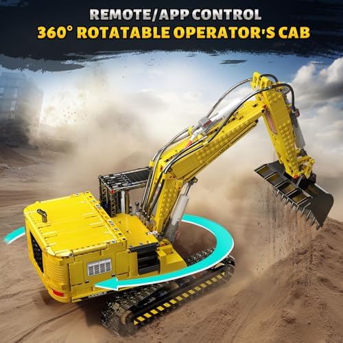 Mould King 13112 Upgraded RC Excavator Building Sets, 2169+ Pieces Building Model Kits, App Remote Control Construction Truck Excavator Science Kits with Motor, STEM Engineering Toys for Teens Adults - Image 4