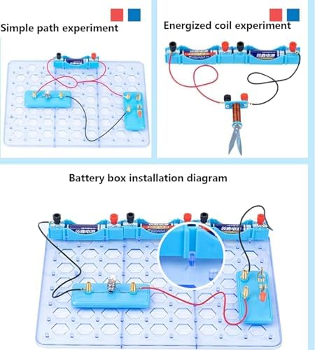 Complete Electromagnetic Circuit Experiment Box, Multi-Functional Physics Electrical Instrument Full Set Types Electricity & Magnetism Lab Exploration Kit with Accessories - Image 6