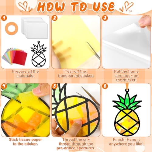 Qyeahkj 36Set Hawaiian Suncatchers Crafts Kit for Kids - Image 4