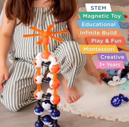 Magnetic Building Set for Kids, STEM Educational Toys for 3+ Year Old Boys and Girls, Space Planet Blocks - Image 2