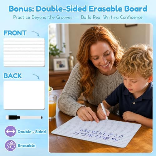 Magic Grooved Writing Practice Books, Reusable for Kids Ages 3-8 - Image 6