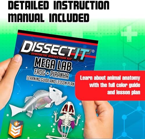 Top Secret Toys Mega Lab Dissect It Kit for Kids, Synthetic Frog and Piranha Dissection Kids Science Kit with Tools, STEM Biology Toys for Ages 6+ - Image 5