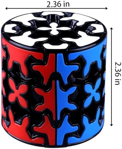 Gear Cube 3x3 with Three-Dimensional Gear Structure Magic Cube Black 3x3x3 Puzzles Toys Brain Teaser Puzzle Game Toy for Children and Adults (Style C) - Image 5
