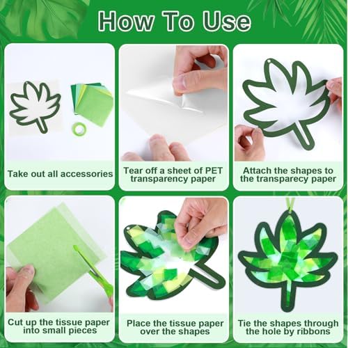 Qyeahkj 36Set Palm Sunday Suncatchers Crafts Kit for Kids - Image 4