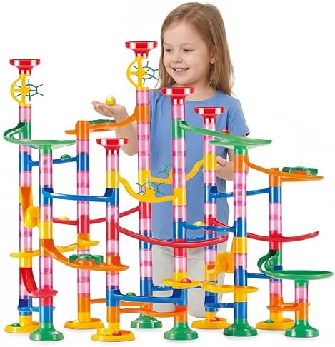 Marble Run,133PCS Track Creative Construction Building Game Toy by WhereLearningMeetsLaughter