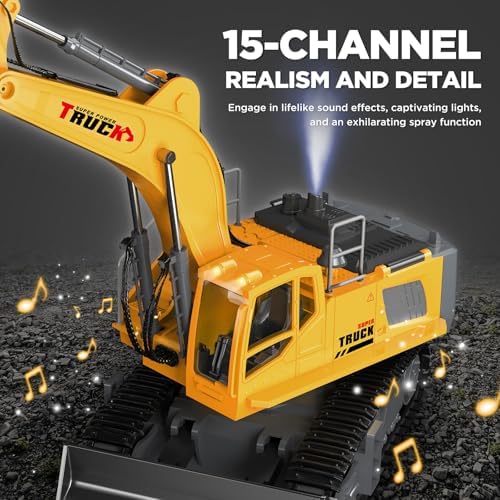 KIDMARKT 21" Large Remote Control Excavator Toy - Image 3