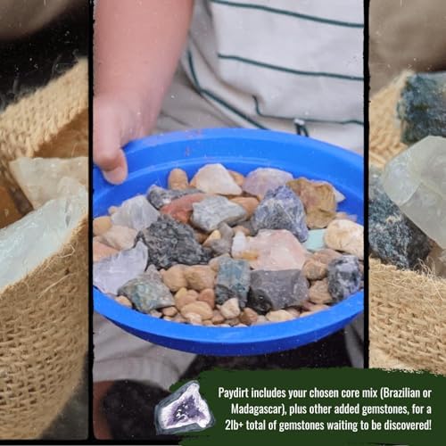 ASR Outdoor 5lb Rough Gemstone Mining Kit Geology Paydirt Classifier and ID Chart (Brazilian) - Image 6