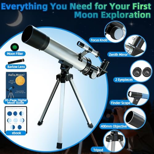 2-Pack Kids Telescopes, Pink Purple & Silver, Ages 6-12 - Image 5
