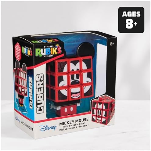 Rubik’s Cube Mickey Mouse Disney Cuber, Problem-Solving Challenging Brain Teaser Collectible Fidget Toy for Puzzle Lovers & Disney Fans Ages 8 and up - Image 2