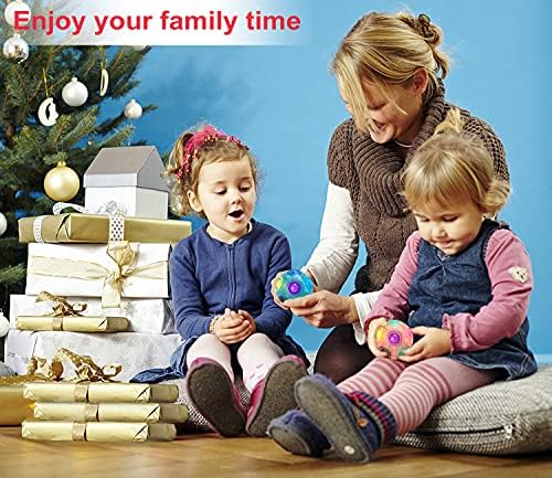 Vdealen Magic Rainbow Puzzle Ball, Fidget Ball Puzzle Brain Teaser Fidget Toy for Boys & Girls- Birthday Party Easter Valentines Christmas Stocking Stuffers for Kids Teen & Adults-2 Pack - Image 7