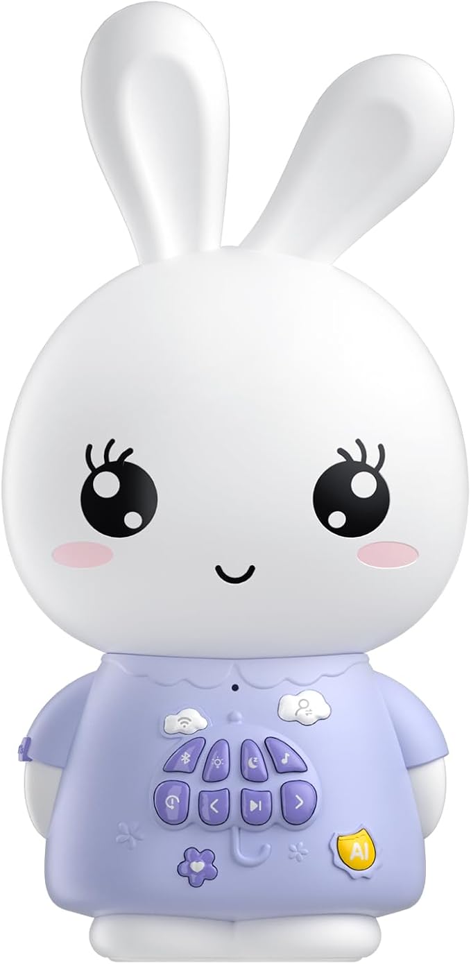 alilo AI Toys for Kids, ChatGPT Smart Companion with Real-Time Voice, 4 Agents & 91 Languages, Preloaded 48 Bunny English/50 Stories/66 Music/28 Lullabies/34 Classical Tunes, Bluetooth Speaker