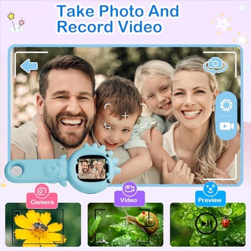 Portable Microscope for Kids & Toddlers, Mini Pocket Handheld Microscope with Photo and Video Function, STEM Educational Science Kit (32GB Card) (Blue) (Blue) - Image 4