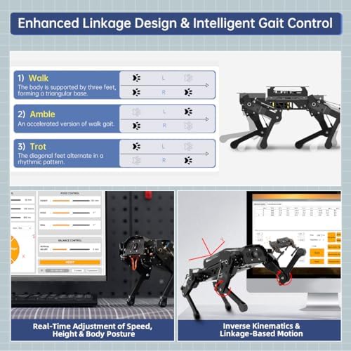 PuppyPi ROS2 Robot Dog with ChatGPT Large AI Models AI Embodied Intelligence Robotic Dog Vision Scene Voice Command Understanding Bionic Quadruped ROS Education Robot, Advance & RaspberryPi5 4GB - Image 3