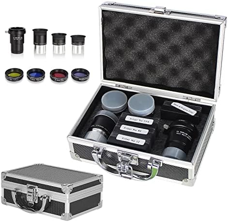 Celticbird Astronomical Telescope Accessory Kit - with 3pcs Plossl Eyepieces Set, 4pcs Filter Set, a 2X Barlow Lens by CelticBird