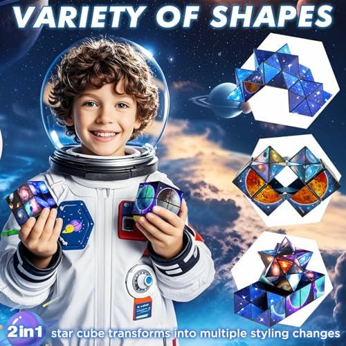 Euclidean Cube Fidget Toys for Kids 2 in 1 Star Cube Magic Cube Puzzle Toys - Image 3