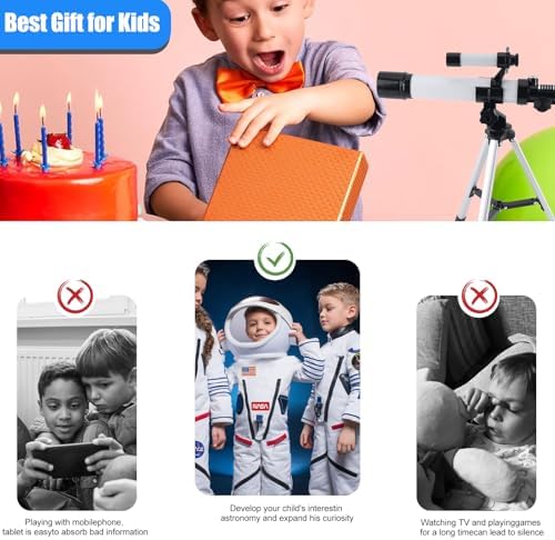 Telescope for Kids & Beginners 40mm Aperture 400mm AZ Mount - Image 7