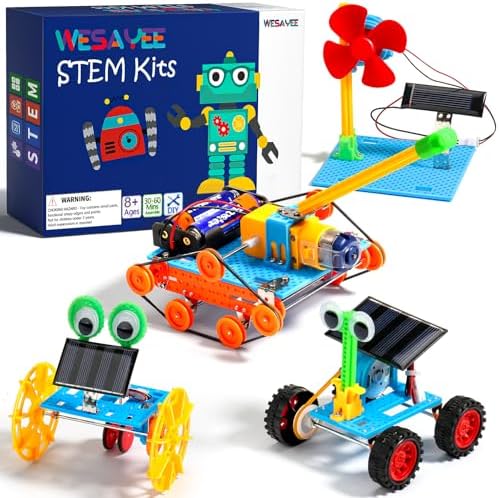 STEM Kits for Kids Crafts 8-12, Solar Robot Kit STEM Toys for Boys Age 8-13 by WESAYEE