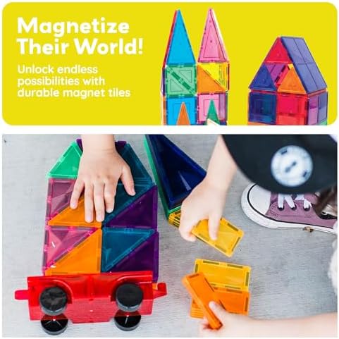 PicassoTiles Magnetic Vehicle Set, STEM Car Building Toy for Kids Ages 3+ - Image 6