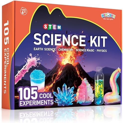 BenBen Science Kit for Kids Ages 8-12, 105 Experiments Set, Birthday Gift by WelcometoBenBen