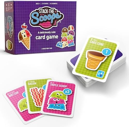Fun Family Ice Cream Game Perfect for Adults and Children Ages 6-12 (Standard Edition) - Fast and Cute Kid Card Games the Whole Family Will Love by StackTheScoops