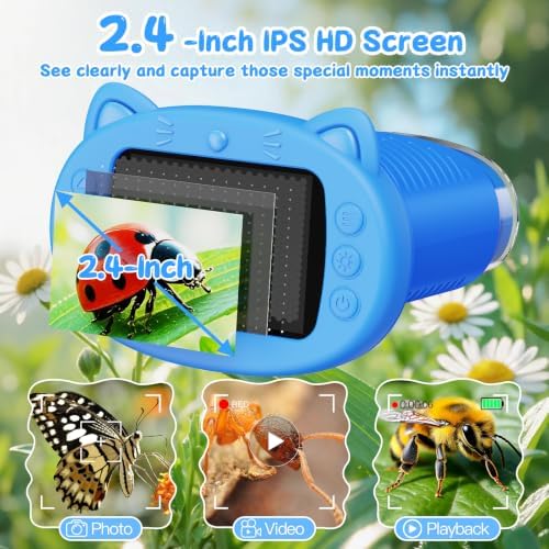 1000X Handheld Digital Microscope for Kids with 4K 2.4" IPS Screen - Image 4