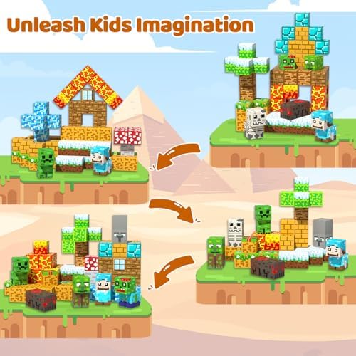 Magnetic Blocks, 100PCS Toys Building Cube Birthday Gifts for Kids - Image 3
