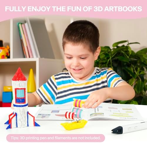 3D Pen Printing Drawing Book, 40 Patterns Printer Graffiti Copy Book - Image 5