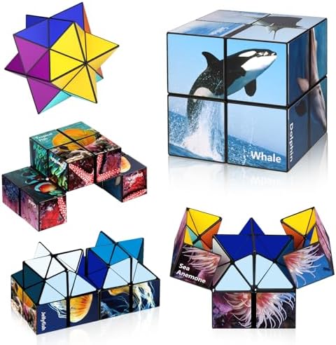Euclidean Cube Fidget Toys for Kids 2 in 1 Star Cube Magic Cube Puzzle Toys by EuclideanCube