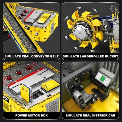 Reobrix Remote Control Bucket Wheel Excavator Building Blocks Set 14+ - Image 4