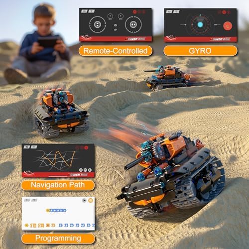 STEM Building Toys for Kids 6-14, 5in1 STEM Robot Building Kit for Kid, Remote & APP Controlled Tank Bulldozer Robot Building Blocks Set Birthday Xmas Gifts Ideas for Boys Girls (689PCS) - Image 4