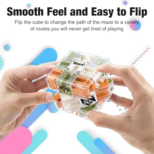 Large 3D Labyrinth Cube Puzzle - Engaging Brain Teaser Toy, 3D Maze Cube, Brain Training Puzzle, Improve Spatial Recognition and Cultivate Logical Thinking - Image 2